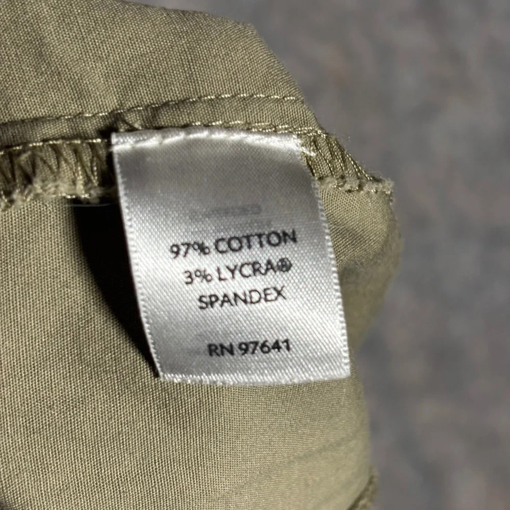 J.Jill Cargo Skirt Women 10 Olive‎ Green Drawstring Cotton Stretch Utility Mini